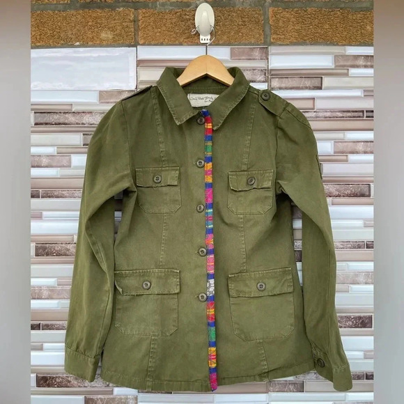JENS PIRATE BOOTY X FREE PEOPLE Military Green Utility Jacket medium - Picture 1 of 10